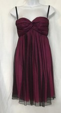 dolce gabbana dress Raspberry With Black Silk Layers Gathered Bustier Size 38/XS