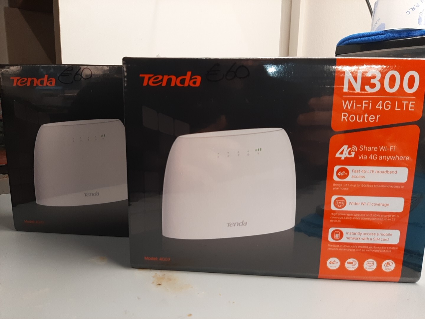 Router 4G LTE Wi-Fi N300 fino a 150Mbps - Tenda 4G03 Access Point Wireless Slot