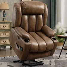 Large Power Lift Electric Recliner Chair with Extended Footrest for Big Man