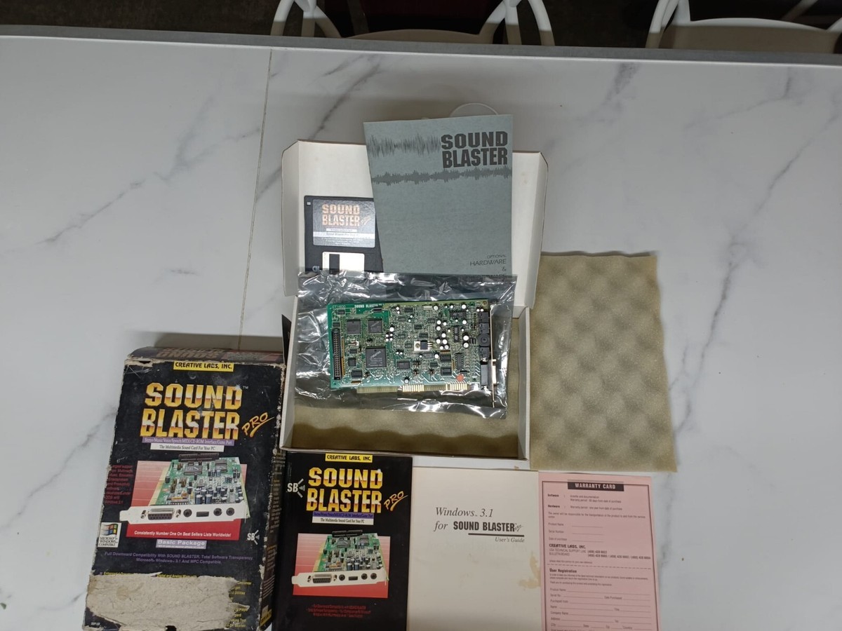 Vintage Sound Blaster Pro 2 CT1600 - With Box, Disc and Manual | eBay