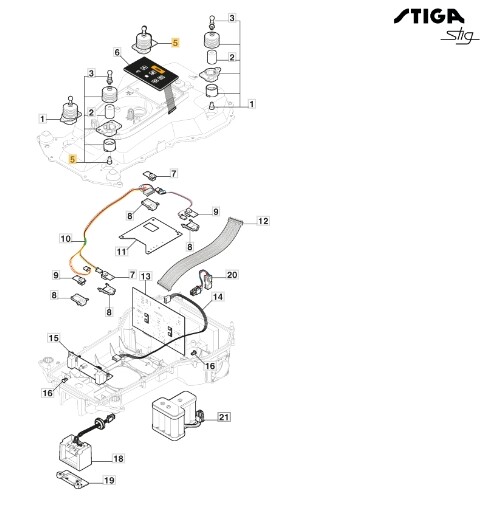 Gruppe StoßDäMpfer Original Stiga Robot RasenmäHer Stig 381394801/0-image