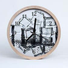 Tulup Horloge murale en bois 20fi cm horloge en bois - la glace qui coule