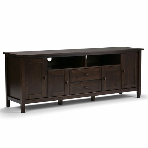 Warm Shaker Solid Wood 72 in Wide TV Media Stand for TVs up to 80 inches - Picture 25 of 46