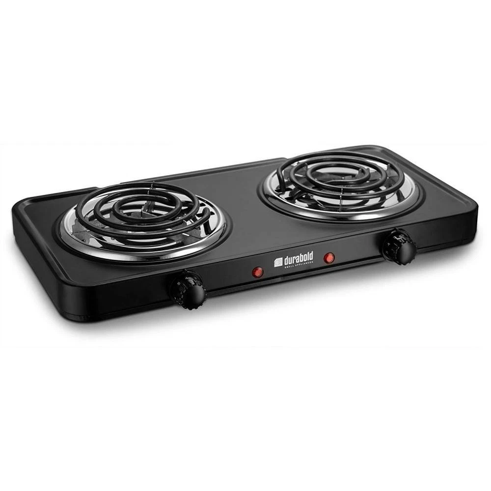 Durabold Electric Double Burner Countertop Hot Plate 1000W 700W Portable,  Black | eBay