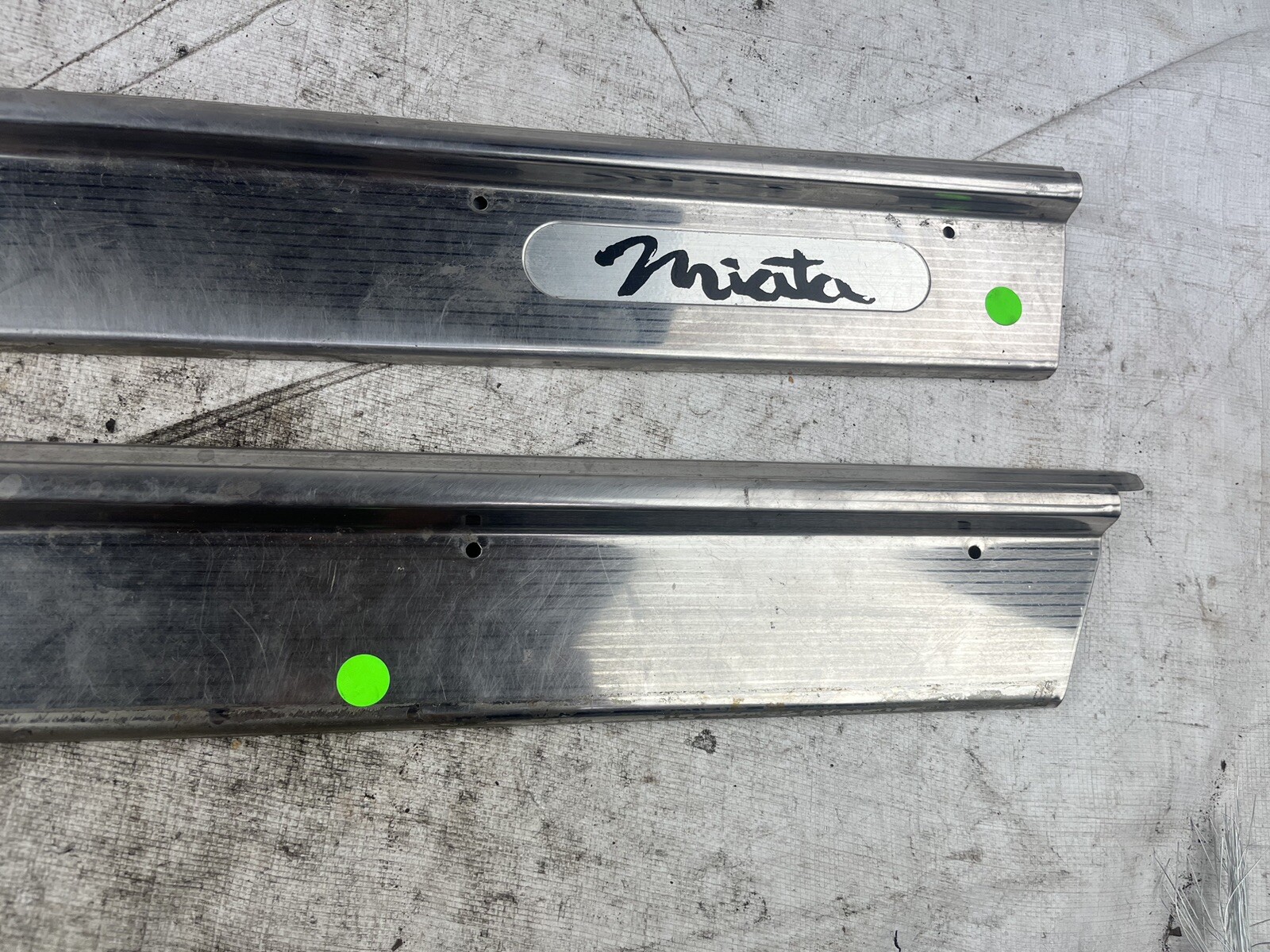 19901997 Mazda Miata Mx5 Oem Metal Door Sills Left Right Set NA 9097