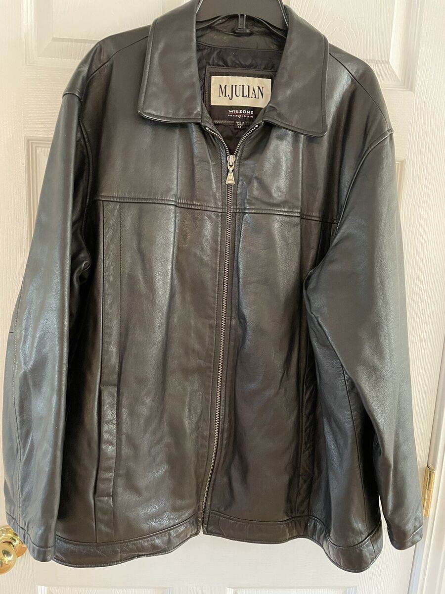 Wilsons Leather M. Julian Leather Jacket Size 1X Zip Front Wilsons Leather M. Julian Leather Jacket Size 1X Zip Front