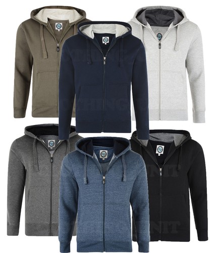 Mens KAM Fleece Hooded Zip Up Sweat 