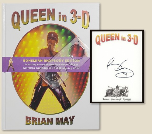 Brian May SIGNED BOOK Queen in 3-D BOHEMIAN RHAPSODY EDITION Hardcover - Picture 5 of 5
