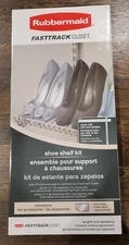 Rubbermaid FastTrack Closet Shoe Storage Rack Shelf 48"x 4"x 12" Satin Nickel