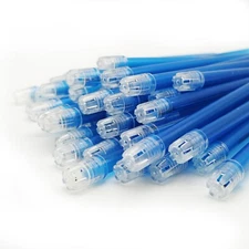 2000(20 Bags)Blue/Clear Dental Saliva Ejector Disposable Suction Tips Evacuation