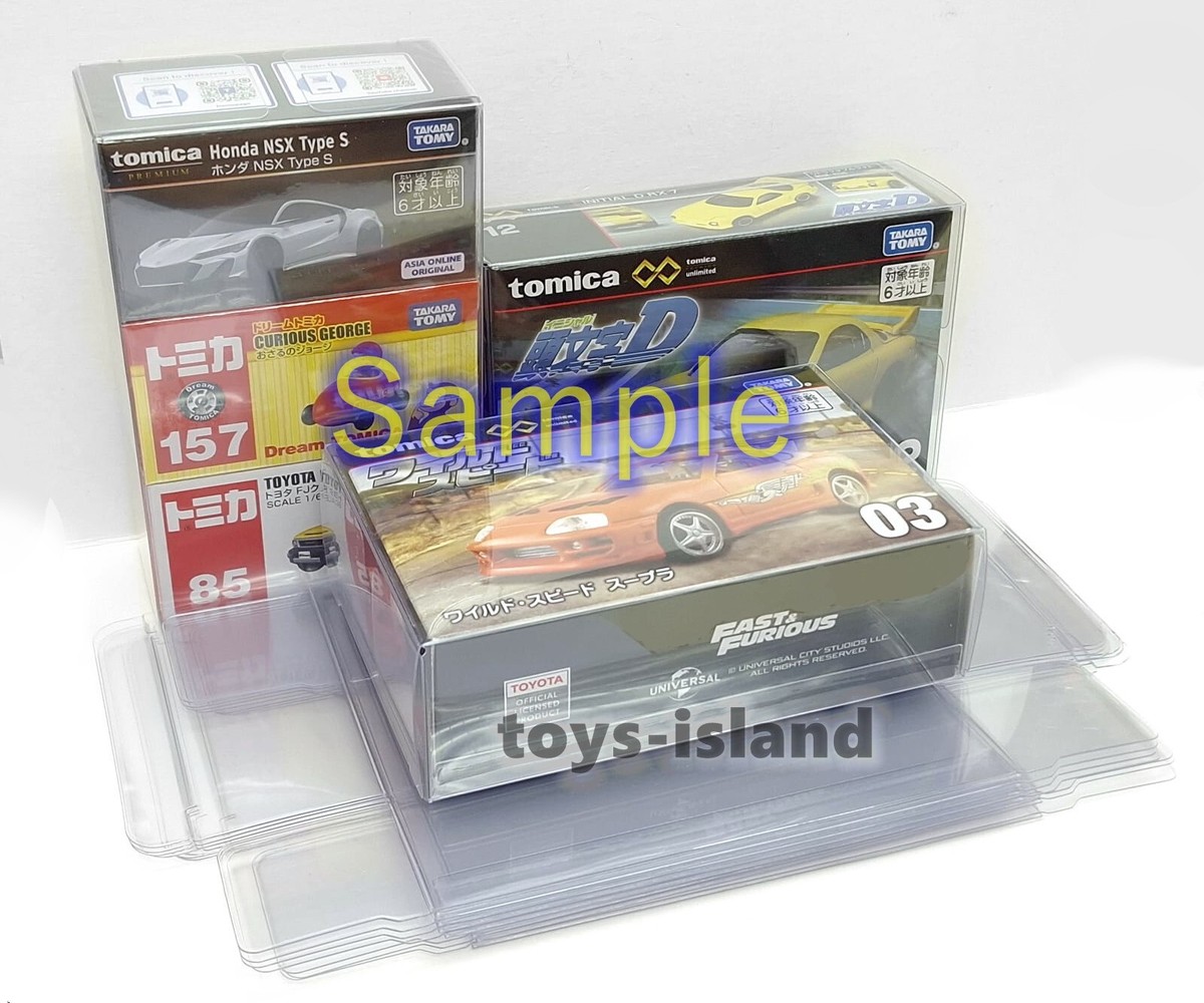 8 for TOMICA Premium Unlimited PROTECTIVE CLEAR PLASTIC BOX 10 PCS