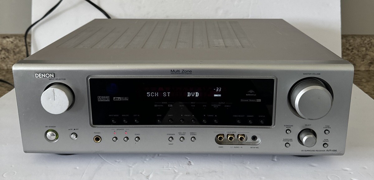 Denon Receiver Surround Home Theater Channel AVR-686 AV 7.1