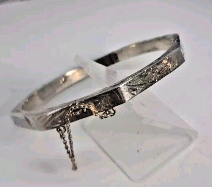 Angles Sterling Silver Bangle Bracelet Medium Siz… - image 2