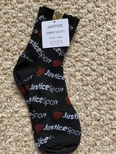 Justice Girl crew socks new size M/L logo Sport