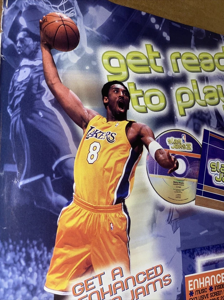 Винтаж 2000 Коби Брайант NBA Slam джемы печати объявление #8 Lakers баскетбол Spalding - Изображение 2 из 4