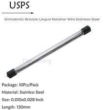 US Dental Ortho Lingual Retainer Wire Flat Strand Stainless Steel 10Pcs/Pack