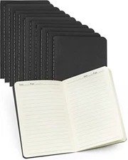  Mini Notepads Bulk 12 Pack Small Journal Pocket Size Notebooks for Black Lined