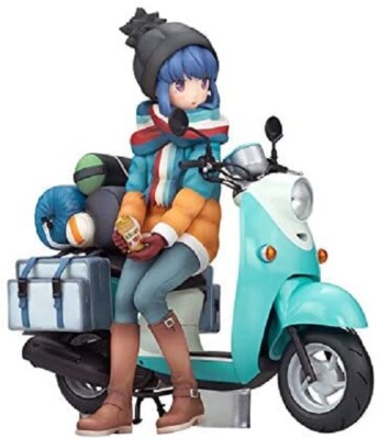 Laid-Back Camp Yurukyan Rin Shima Figure 10cm with scooter 1/10 finished product