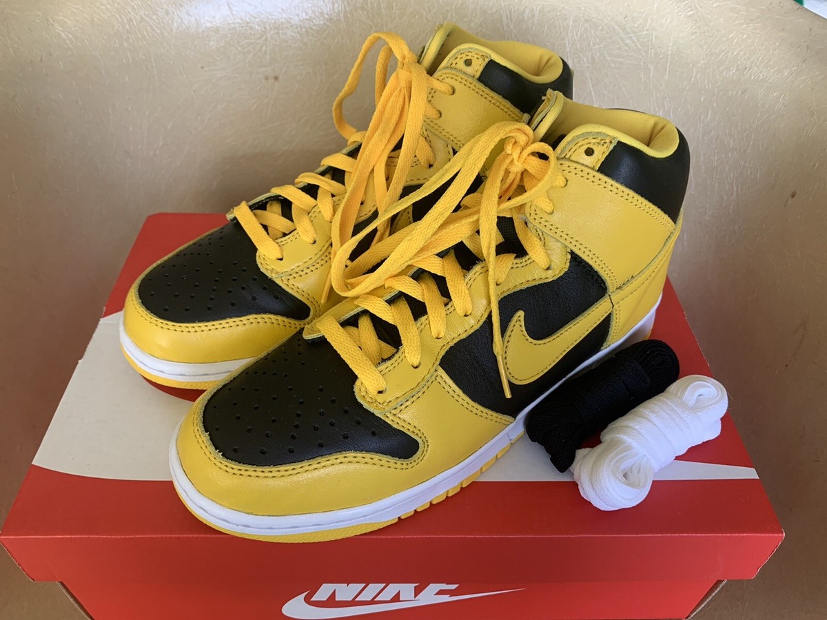 NIKE Dunk Hi SP VARSITY MAIZE US Mens Sz 8 IOWA CZ8149-002 VG+