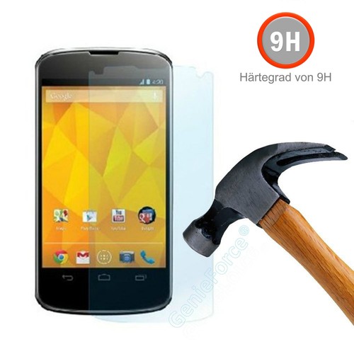 Tempered HD+ Curb Glass Protection Film Heavy Duty Foil For LG Google Nexus 4 - Picture 4 of 5