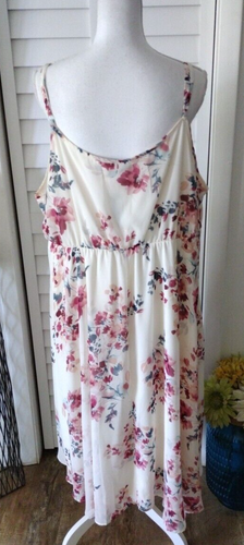 Torrid Midi Chiffon Plissee Kleid Neu Verstellbar Spaghettiträger Taschen 4X - Bild 3 von 13
