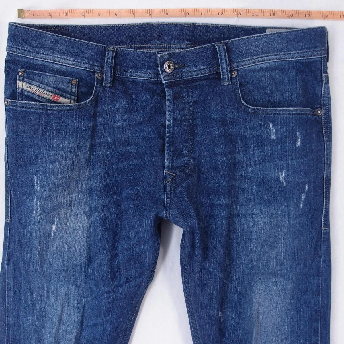 Jeans Diesel Rame Délavé Bleu - Taille 31, Longueur 34L, Très Bon état Occasion