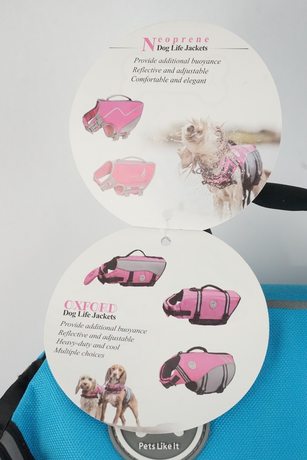 Vivaglory Sports Medium Dog Life Preserver Jacket Rescue Handle Reflective