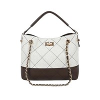 Gesteppte Damen Schultertasche Mit Goldener Kette Und Drehverschluss