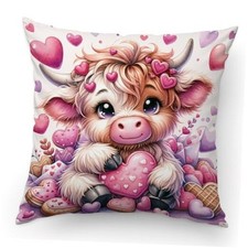 Valentines Pillow Covers Highland Cow Covers Cow Pillows Highland Cow-17