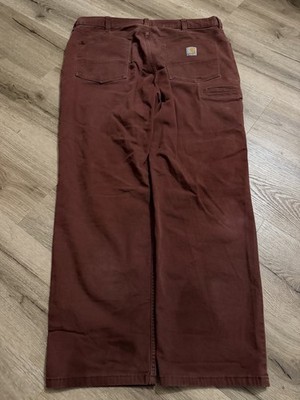 Carhartt Sid Pants 38x32 Work in Progress Burgundy Red
