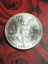 🇲🇽1985 UNA ONZA .999 PLATA PURA LIBERTAD MEXICANA 1 ONZA .999 PLATA FINA 🇲🇽