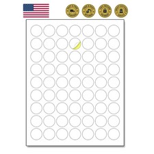 1 inch Round Labels Printable Circle Stickers - 8.5" x 11", 30 Sheets