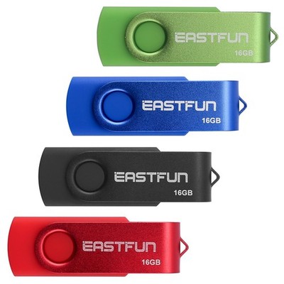 EASTFUN 4 Pcs 16GB USB 2.0 Flash Drive Fold Storage Memory Stick Thumb Drive ...