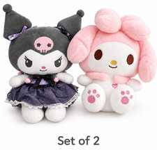  Set of 2 Kuromi Melody Large Plush Doll Stuffed Toy Gothic Kawaii Collectible