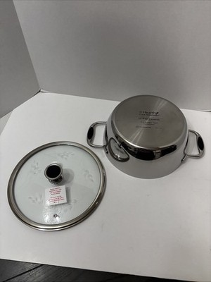 Princess House Healthy Cook Solutions TL3 10'' 4 Qt Stainless Steel Casserole Lid