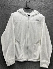 The North Face Women’s Large White Osito Fleece Hooded Jacket L Soft Plush Zip