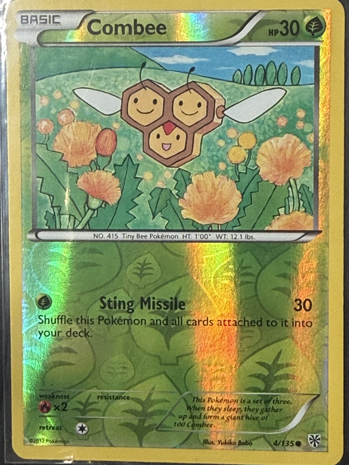 Combee 4/135 Common Plasma Storm Pokemon Reverse Holo Near Mint