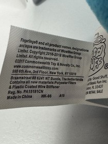 Fingerlings 9" Plush Monkey Animal Posable Arms & Legs Toy  Blue