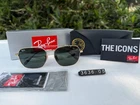 Ray-Ban RB3636 Caravan Sunglasses Gold Frame 58mm G-15 Green Lens