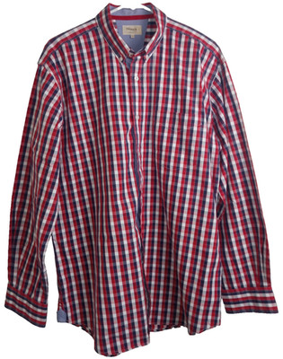 T M Lewin Casual Men's Plaid Multicolor Long Sleeve Size XL
