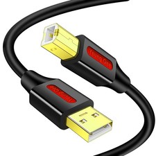 Printer Cable 12 FT,USB High Speed USB 2.0 A 12ft/4M, Black