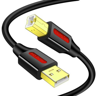 Printer Cable 12 FT,USB High Speed USB 2.0 A 12ft/4M, Black 