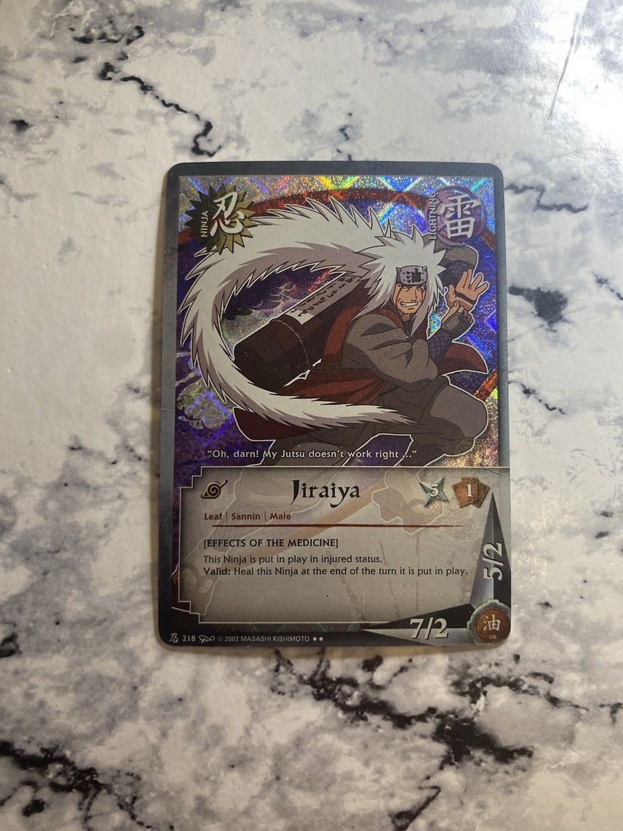 Naruto CCG #218 Jiraiya Diamond Foil Dream Legacy Rare Bandai (MP