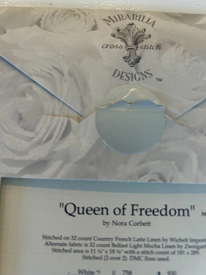 Reina de la Libertad Mirabilia MD64 Punto de Cruz Patrón Americana Nora Corbett abierto Foto 2 de 4