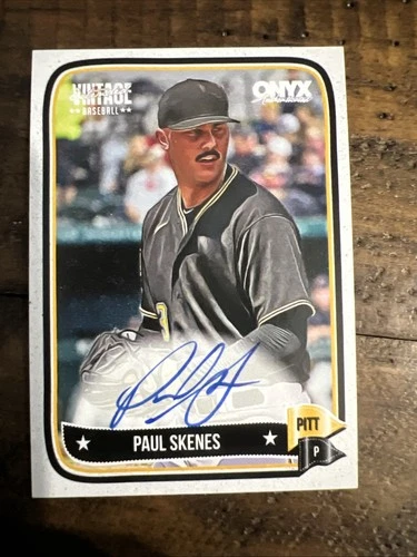 2024 Onyx Vintage Baseball PAUL SKENES RC On Card AUTO Pirates Autograph