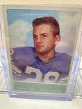 YALE LARY 1964 Football Card Philadelphia #62 DETROIT LIONS Aggies EXC