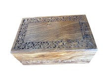 BOGATI Hand-Carved Rosewood Urn Box NEW 11  X 7  X 4 1/2  X-Large Beautiful