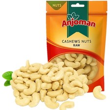 Anjoman food Cashew Nuts Raw (360g) with High Vitamin B6 and Iron