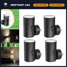 4 Pack Dimmable LED Night Lights with Dusk to Dawn Sensor, Adjustable Brightness