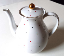 Arzberg Porzellan Kaffeekanne Rotrand Hermann Gretsch Entwurf 20cm